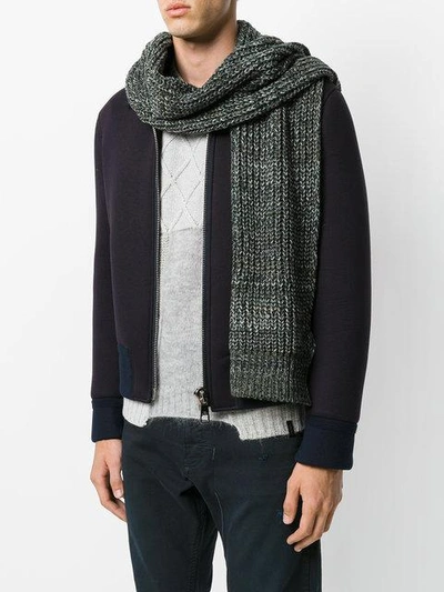Shop Diesel Knitted Scarf - Multicolour