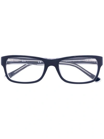 Ray Ban Rectangle Glasses In Blue