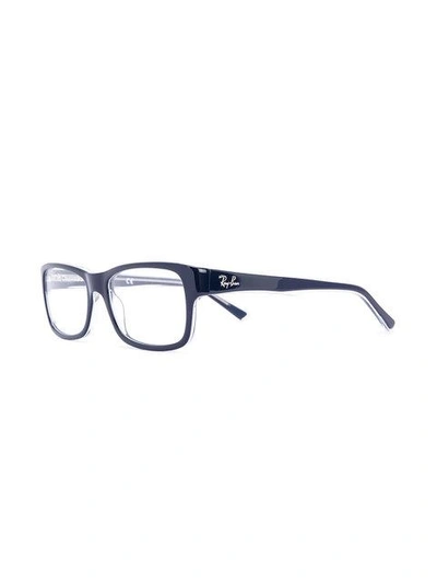 Ray Ban Rectangle Glasses In Blue