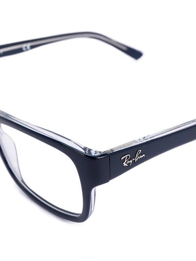 Ray Ban Rectangle Glasses In Blue