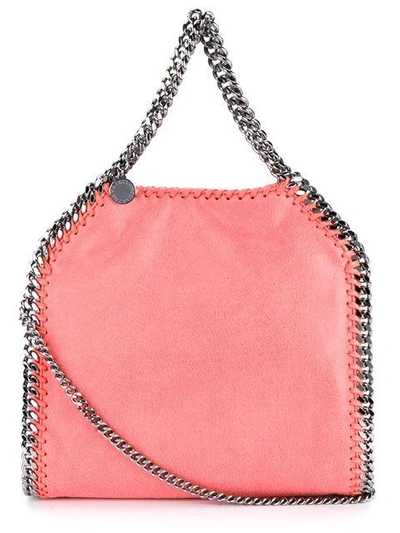 Shop Stella Mccartney Coral Pink Falabella Medium Shoulder Bag