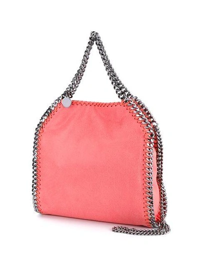 Shop Stella Mccartney Coral Pink Falabella Medium Shoulder Bag