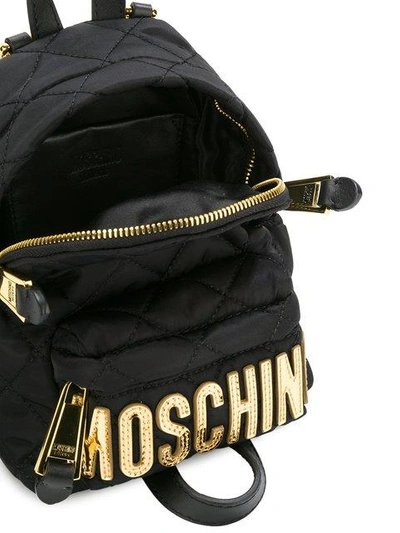 Shop Moschino Mini Quilted Backpack