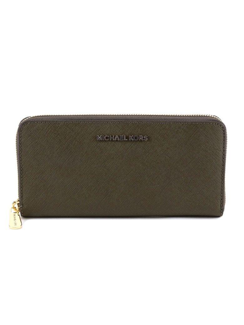 green michael kors wallet