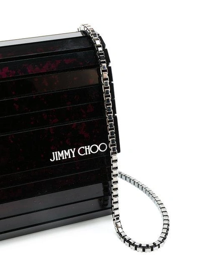 Shop Jimmy Choo Rectangular Clutch Bag - Red