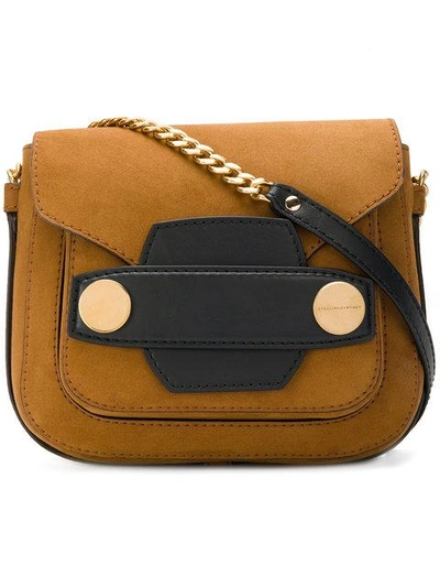 Shop Stella Mccartney Two-tone Stella Popper Shoulder Bag