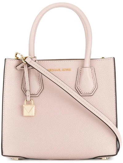 Shop Michael Michael Kors Mercer Crossbody Bag - Pink