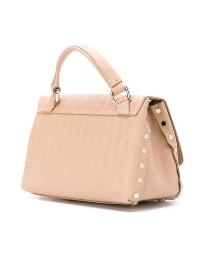 Shop Zanellato Foldover Satchel With Gold-tone Hardware Details In Pink