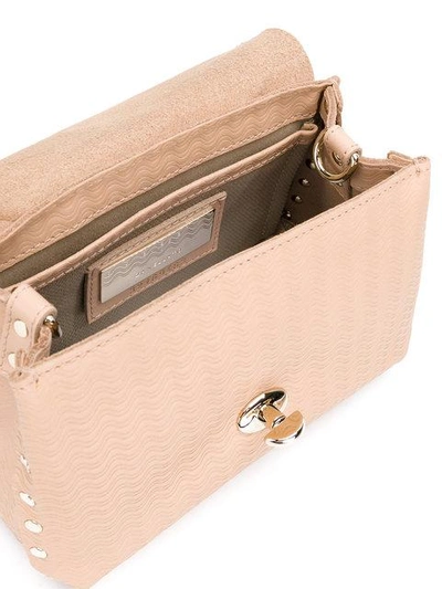Shop Zanellato Foldover Satchel With Gold-tone Hardware Details In Pink