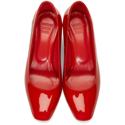 Shop Maryam Nassir Zadeh Red Patent Maryam Heels