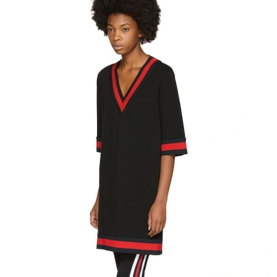 Shop Gucci Black Stretch Viscose Web Dress