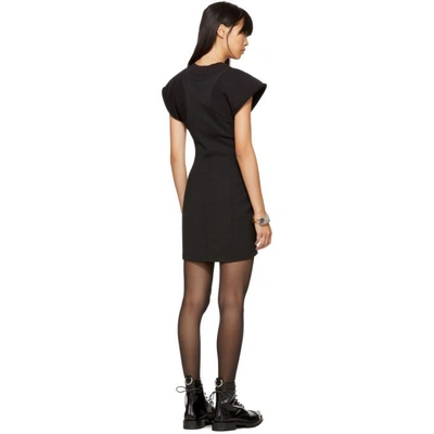 Shop Alexander Wang Black Hybrid Dress In 001 Black