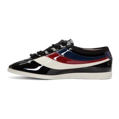 Shop Gucci Black Patent Falacer Sneakers