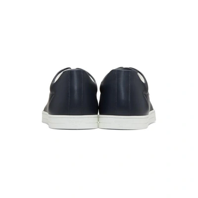 Shop Fendi Navy & White 'bag Bugs' Sneakers