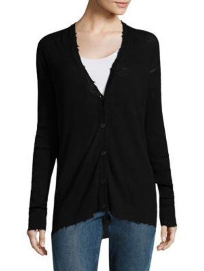 Helmut Lang Lightweight Knitted Cardigan In Black