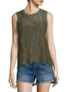 Generation Love Nia Lace Top In Army Green