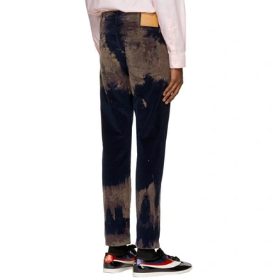 Shop Gucci Blue Tie-dye Chlorine Punk Trousers