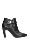 GIVENCHY SHARK BLACK LEATHER ANKLE BOOTS,BE09215004