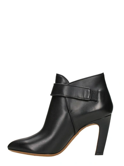 Shop Givenchy Shark Black Leather Ankle Boots