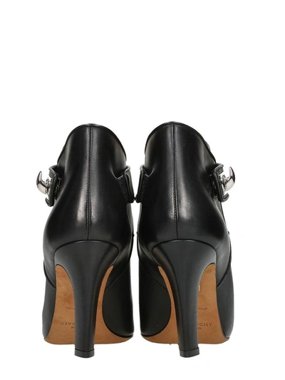 Shop Givenchy Shark Black Leather Ankle Boots