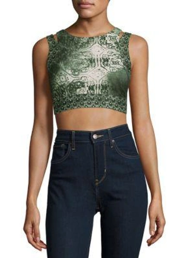 Shop Nanette Lepore Printed Active Tank Top In Monsoon