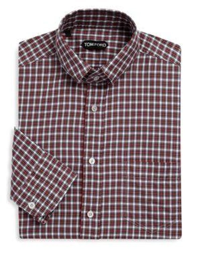 Shop Tom Ford Cotton Dress Shirt In Multi