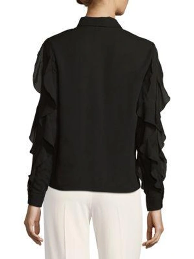 Shop Endless Rose Cascading Ruffle Blouse In Off White