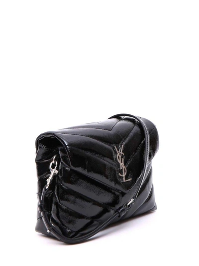 Shop Saint Laurent Borsa A Tracolla Toy Loulou In Nero