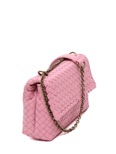 Shop Bottega Veneta Baby Olimpia Shoulder Bag In Boudoir