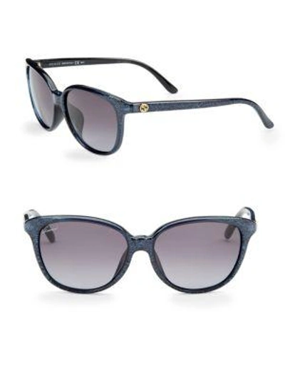 Shop Gucci Multicolored 57mm Square Sunglasses
