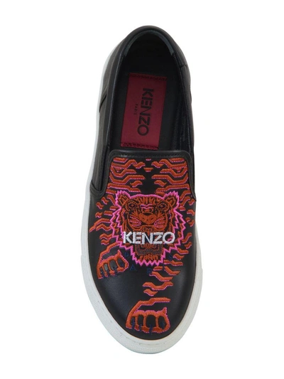 Shop Kenzo Tiger Slip-on In Black