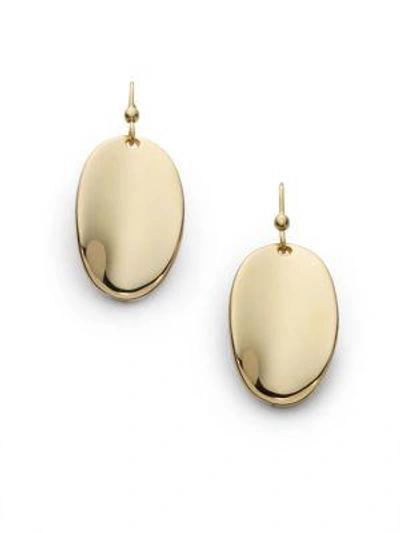 Shop Roberto Coin 18k Yellow Gold Oval Drop Earrings