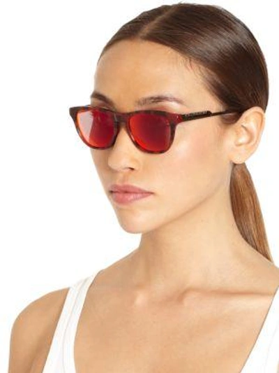 Shop Stella Mccartney Square Acetate Sunglasses In Red