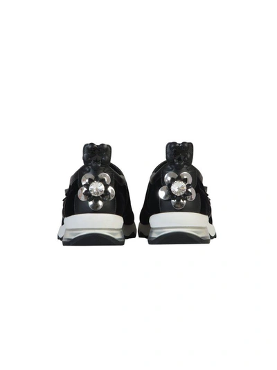 Shop Fendi Flowerland Sneakers In Black