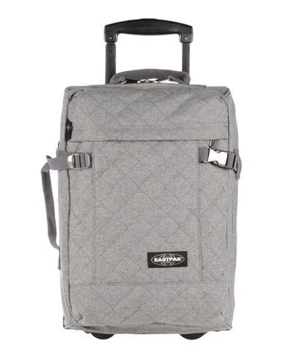 Shop Eastpak Wheeled Luggage In Grey