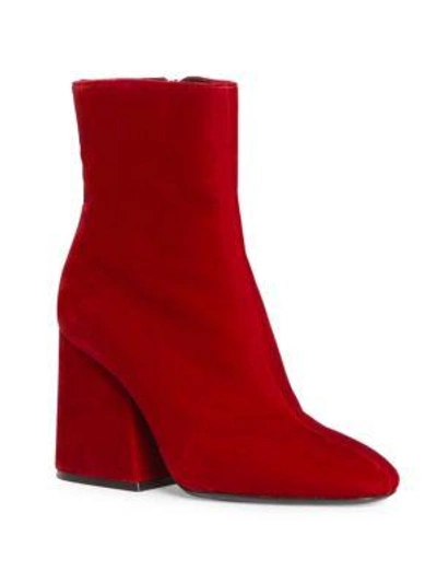 Shop Maison Margiela Chunky Heel Ankle Booties In Red