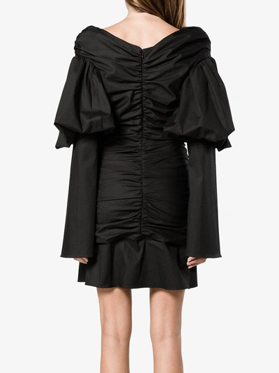Shop Ellery Cissy Strut Ruched Mini Dress In Black