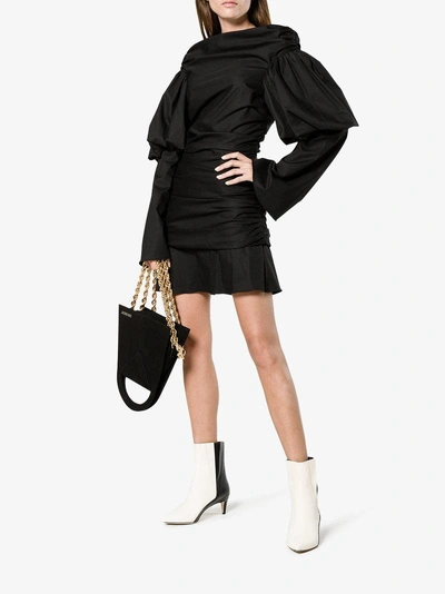 Shop Ellery Cissy Strut Ruched Mini Dress In Black