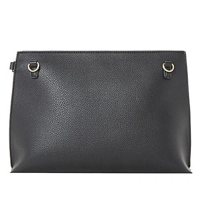 Shop Dune Eharriet Faux-leather Clutch Bag In Black-suede