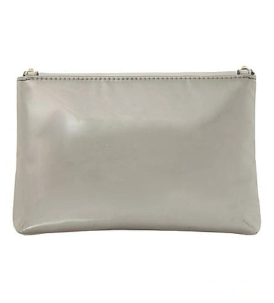 Shop Dune Borriss Metallic Studded Clutch Bag In Pewter-synthetic