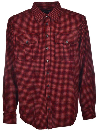 Shop Dsquared2 Checked Shirt In Rosso Nero
