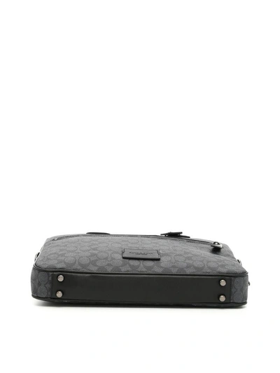 Shop Coach Briefcase In Qb/charcoal|grigio