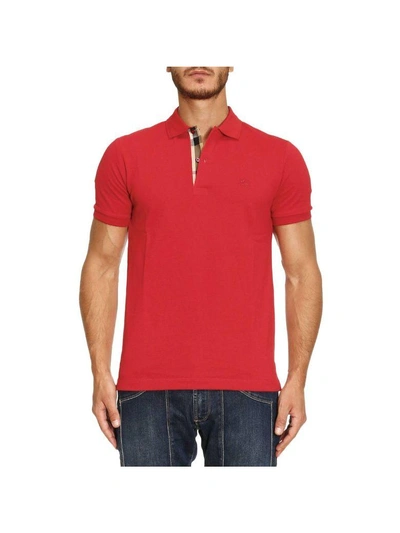 Shop Burberry T-shirt T-shirt Men  In Red