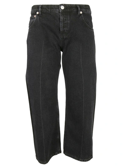 Shop Balenciaga Cropped Jeans In Double Stonewash