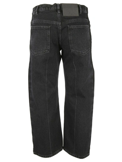 Shop Balenciaga Cropped Jeans In Double Stonewash