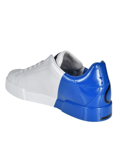 Shop Dolce & Gabbana Portofino Sneakers In Bianco Bluette