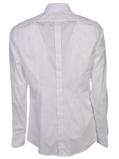 Shop Dolce & Gabbana Crest Appliqué Shirt In Bianco