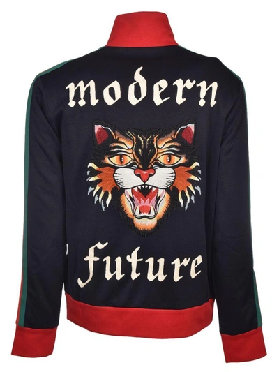 Shop Gucci Modern Future Track Jacket In Blu