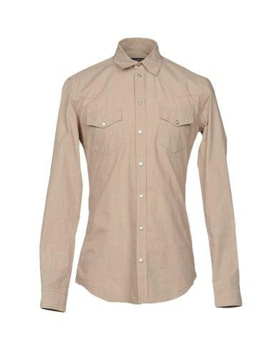 Shop Dolce & Gabbana Shirts In Light Brown