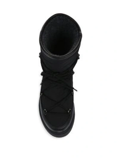 Moncler Fanny Lace-up Leather Ankle Boot, Black | ModeSens
